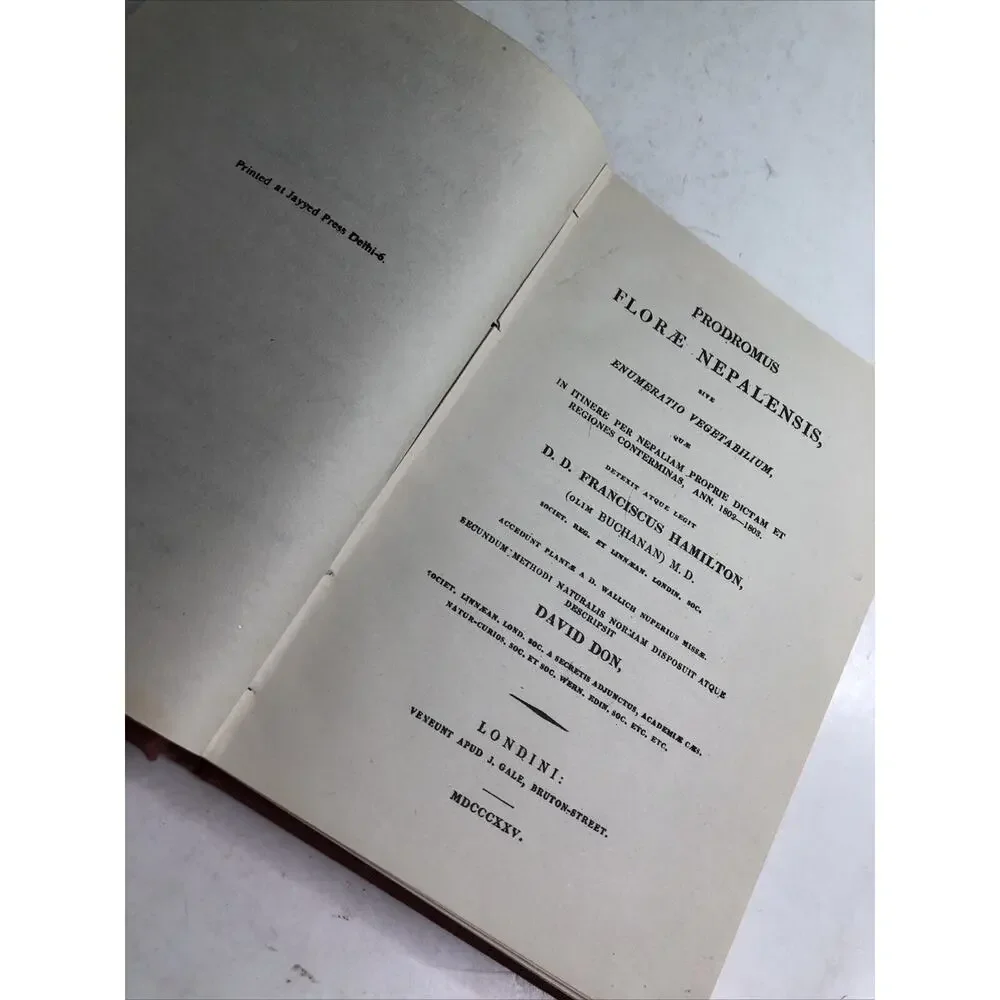 Prodromus Florae Nepalensis by D. D. Franciscus Hamilton & David Don 1825 HC